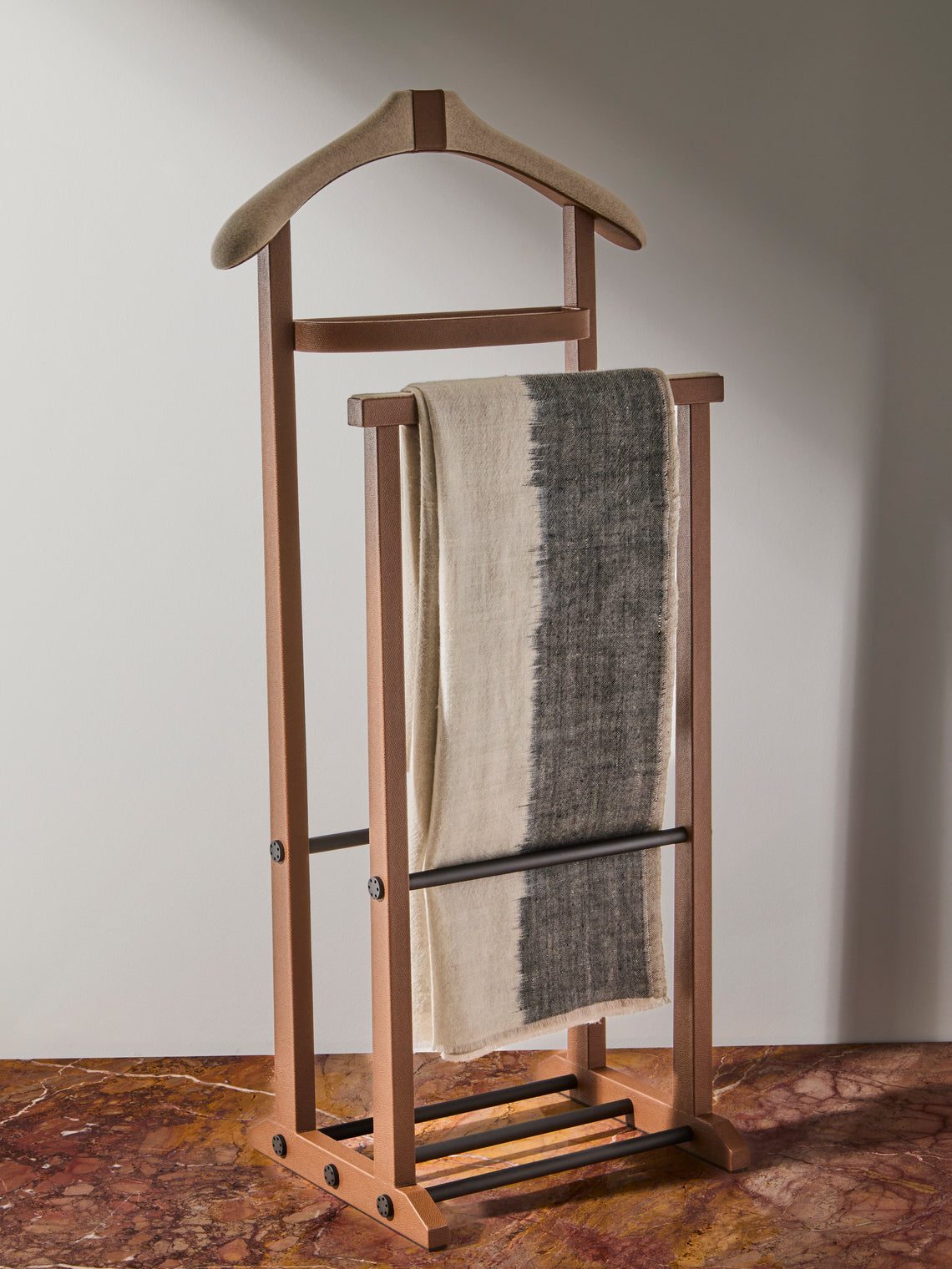 Giobagnara - Edoardo Leather, Wood and Cashmere Clothes Valet - Brown - ABASK