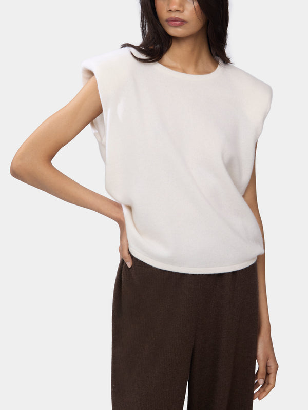 Frenckenberger - SL Mini Shoulder Cashmere Sleeveless Top -  - ABASK
