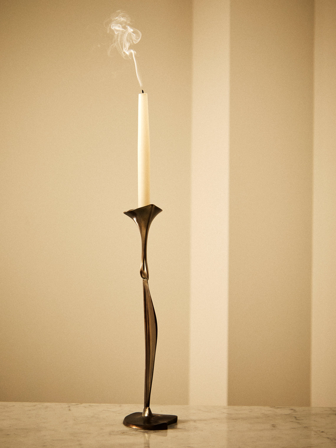Shaha Raphael - Low Tide Fishbone Hand-Cast Brass Small Candelabra - Brown - ABASK