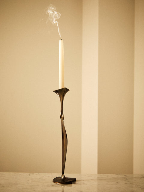Shaha Raphael - Low Tide Fishbone Hand-Cast Brass Small Candelabra - Brown - ABASK