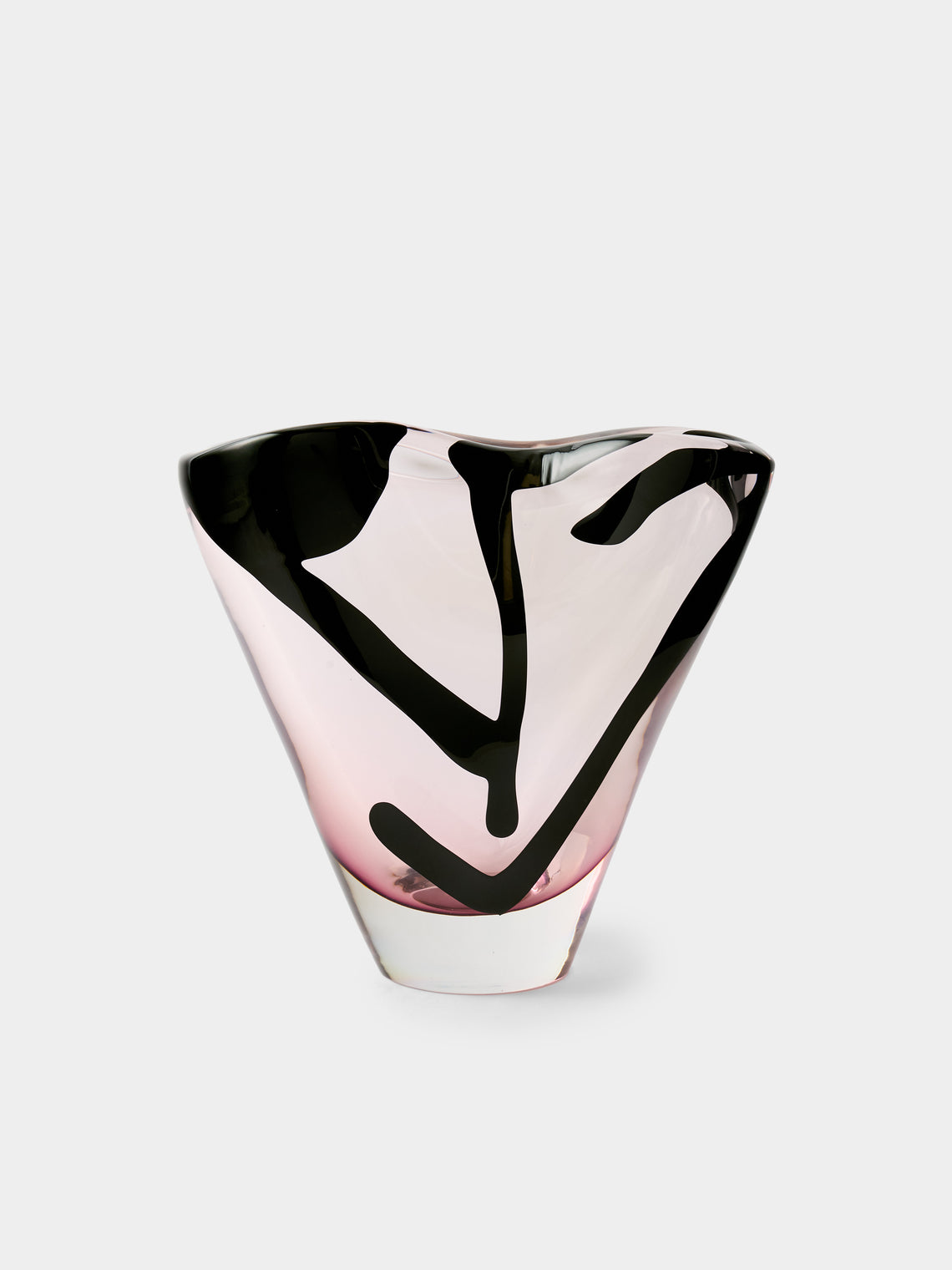 Venini - 2017 Peter Marino Black Belt Murano Glass Vase (11.5in/29cm) - Black - ABASK - 