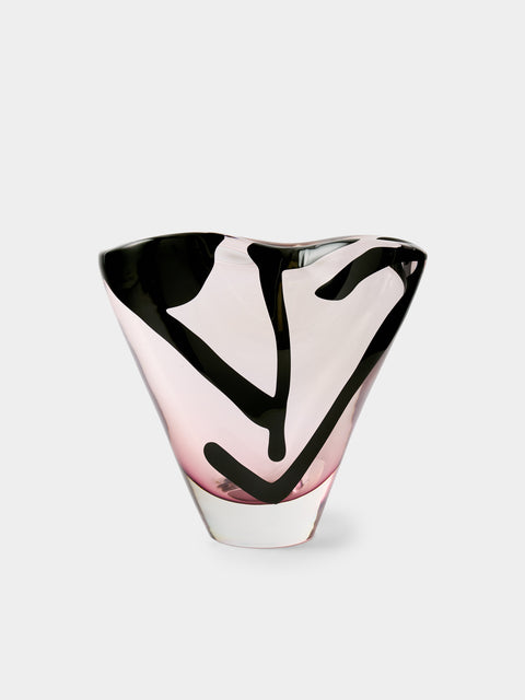 Venini - 2017 Peter Marino Black Belt Murano Glass Vase (11.5in/29cm) - Black - ABASK - 
