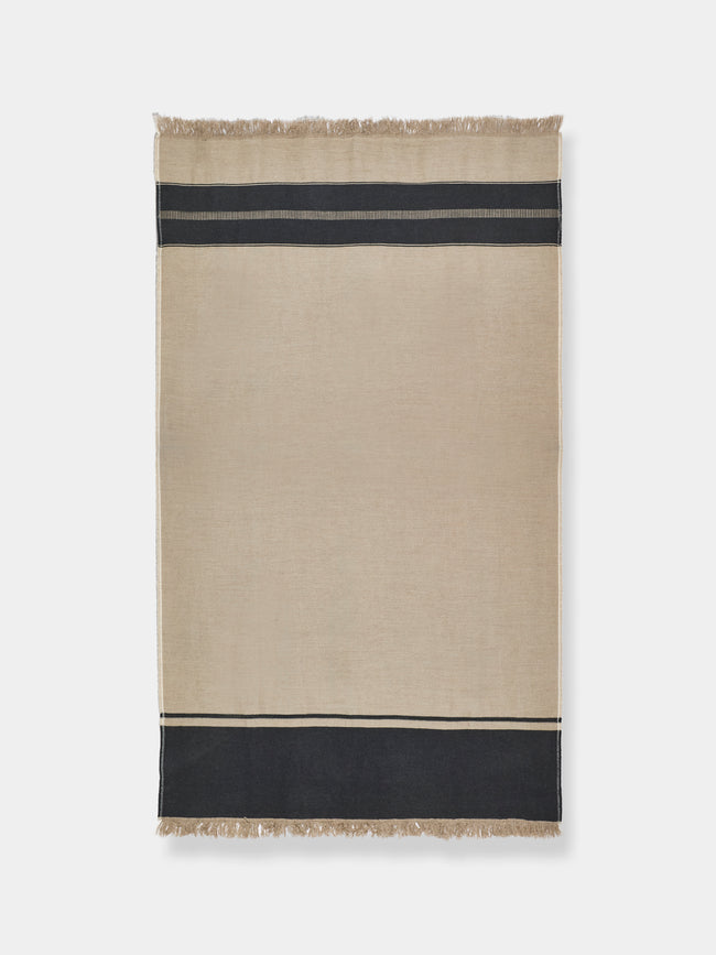 Libeco - Marshall Belgian Linen Throw (86.5in/2.2m) - Beige - ABASK