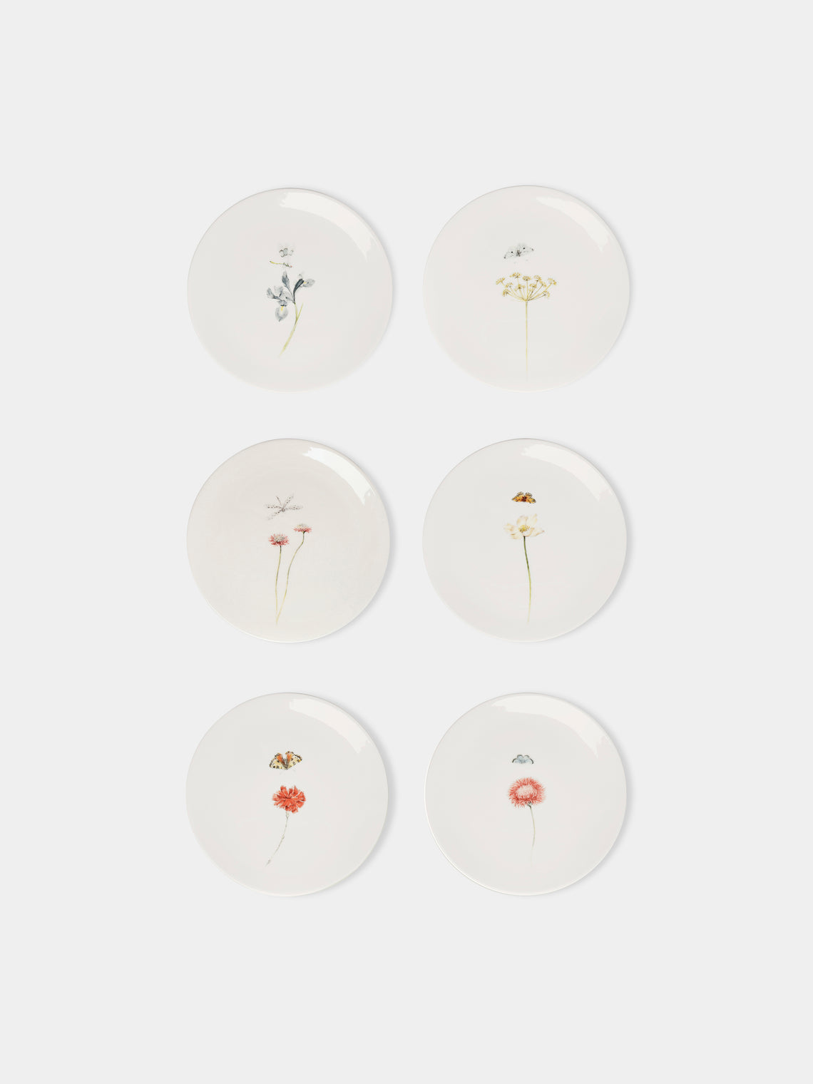 Laboratorio Paravicini - Bloom Ceramic Dessert Plates (Set of 6) - Multiple - ABASK