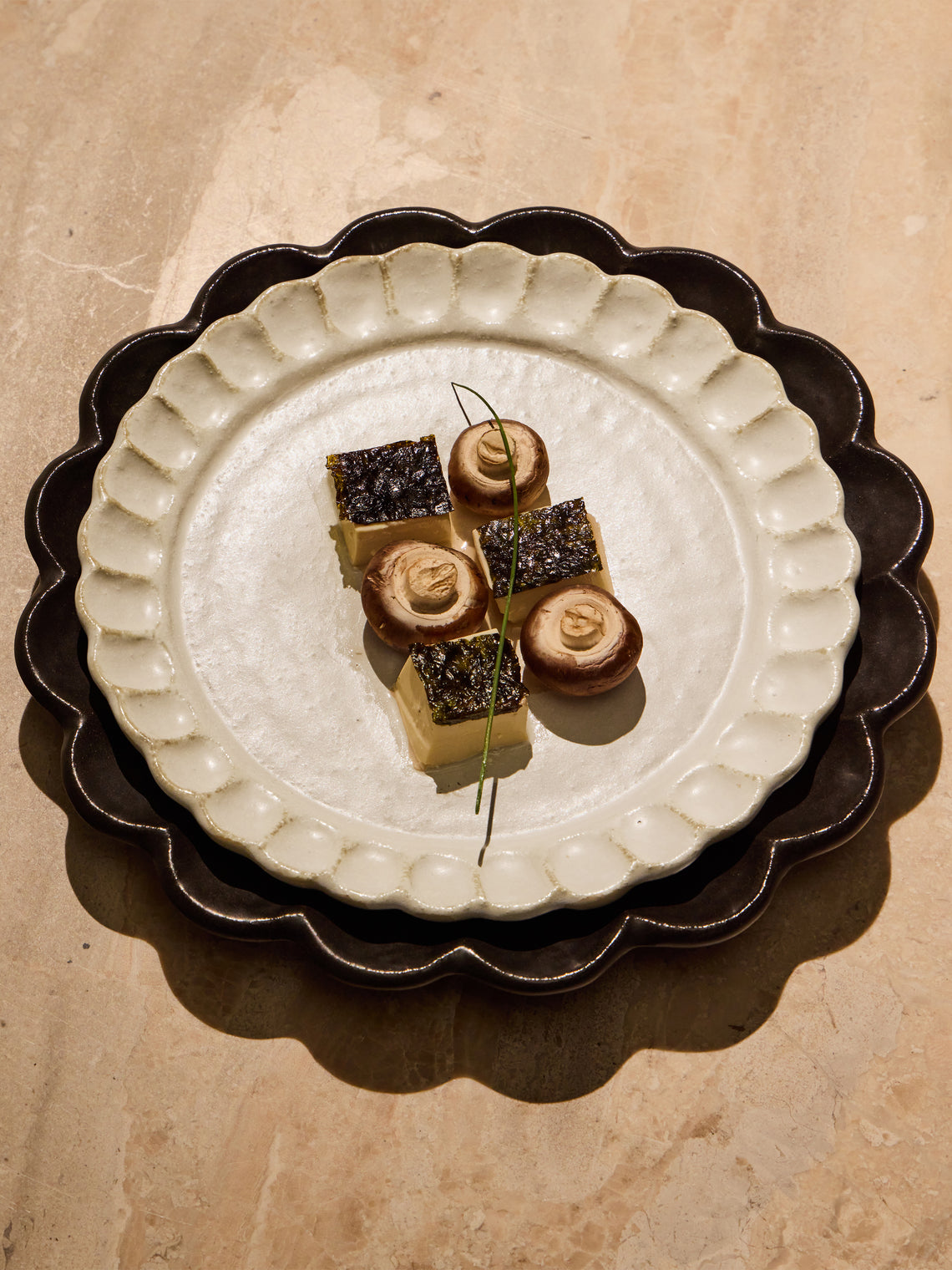 Kaneko Kohyo - Coco Ceramic Dessert / Salad Plates – 8in/20cm (Set of 4) - White - ABASK