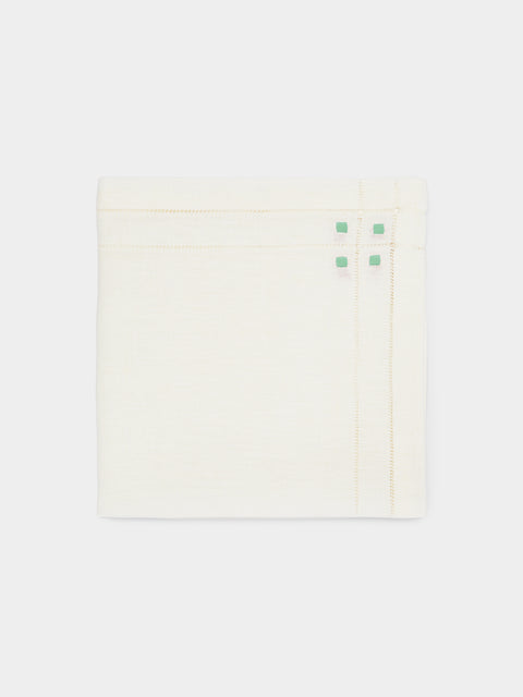 Anut - Art Deco Hand-Embroidered Linen Napkins (Set of 4) -  - ABASK - 