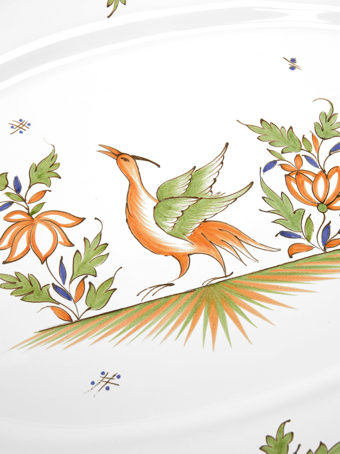 Moustiers Hand-Painted Ceramic Oval Serving Dish