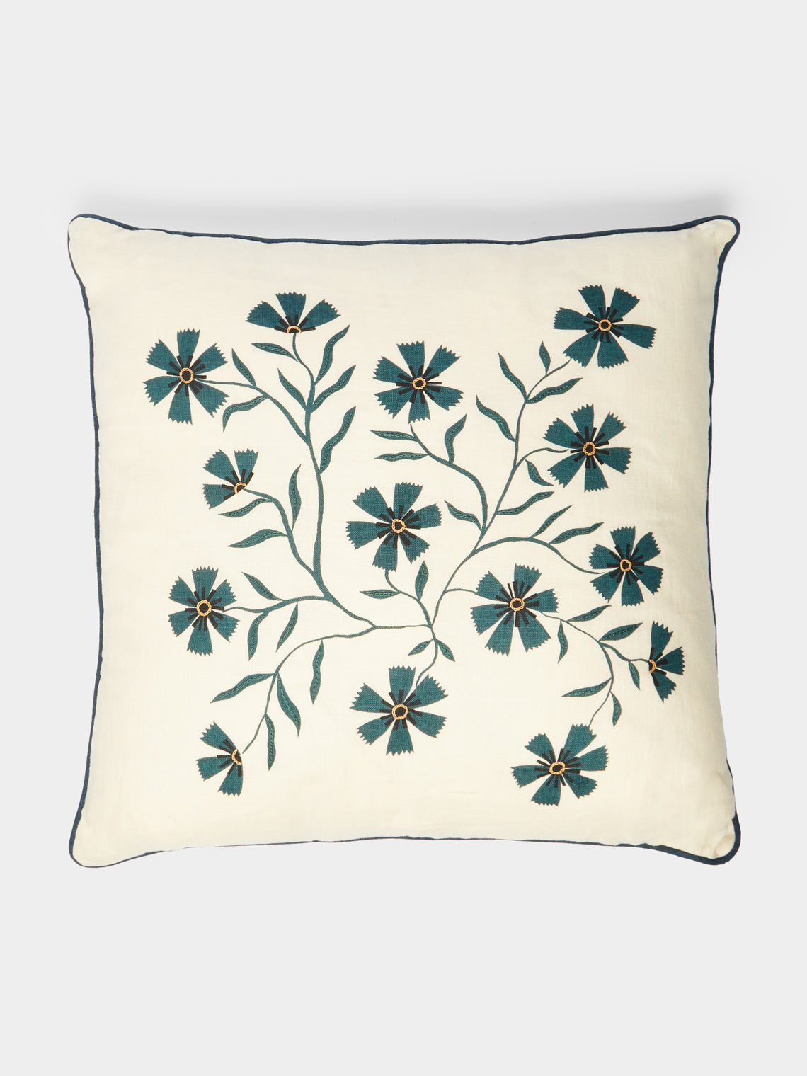 Rosemary Milner - Printed Floral Cotton Cushion -  - ABASK - 