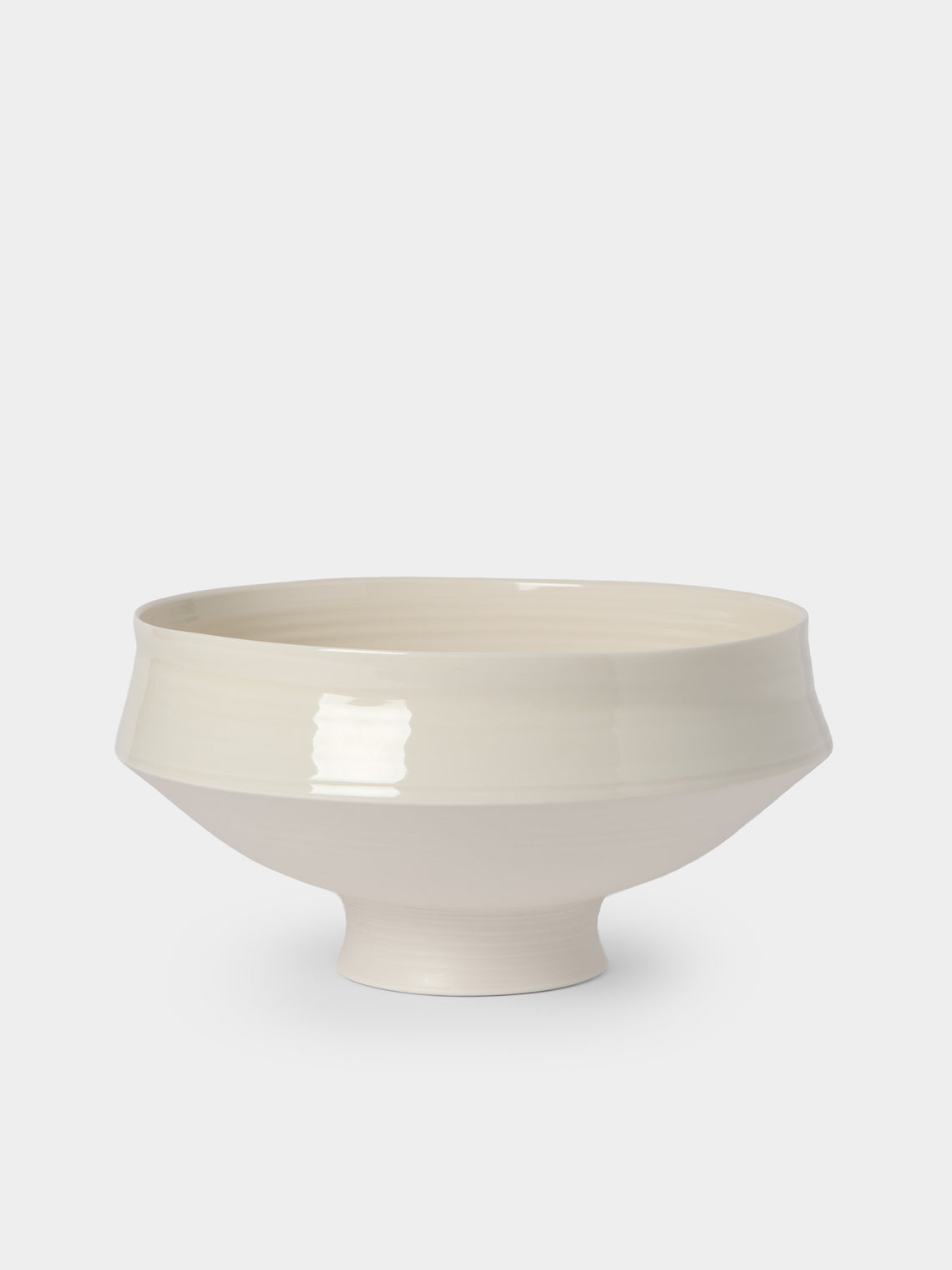 Johanne Coker - No. 3 Hand-Thrown Porcelain Bowl - White - ABASK - 