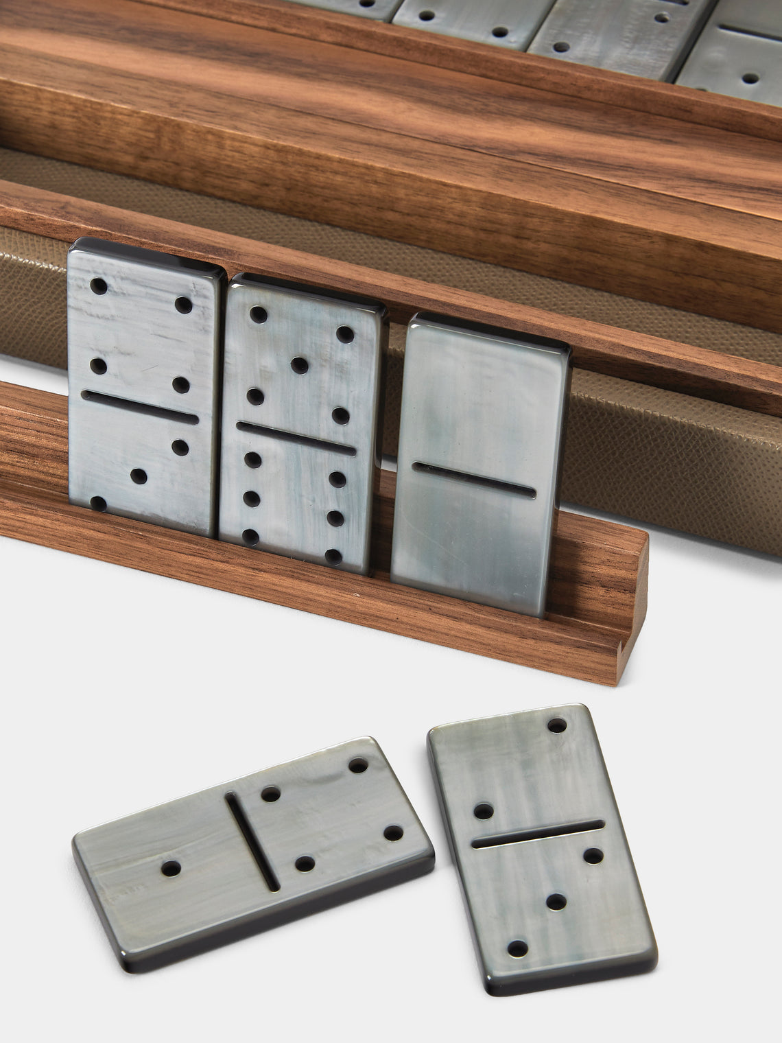 Pinetti - Leather Dominoes Set - Brown - ABASK