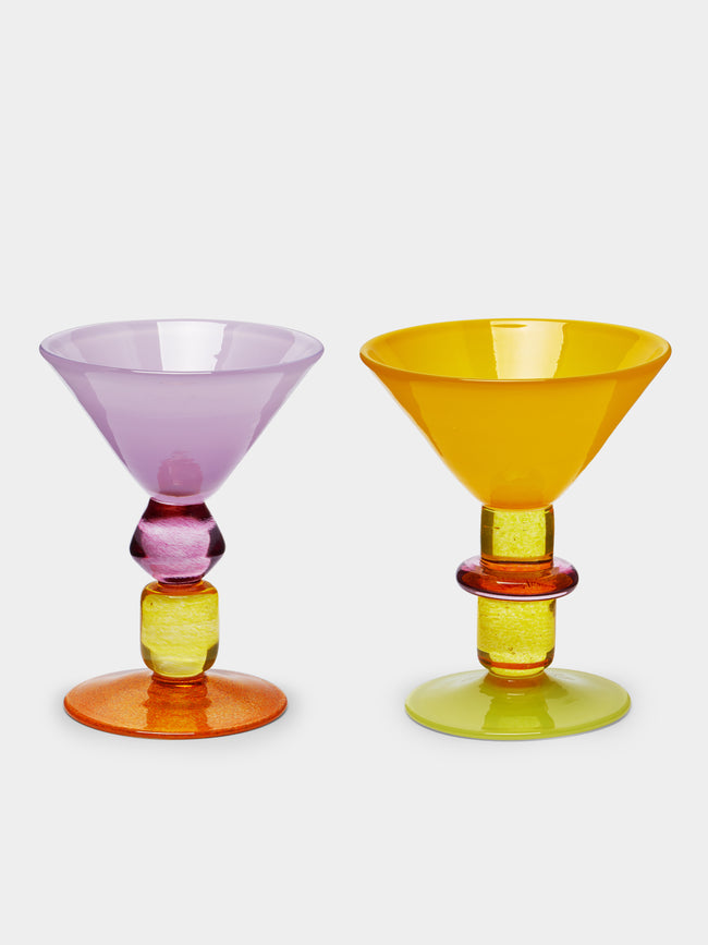 Gather - Hand-Blown Martini Glasses (Set of 2) -  - ABASK - 