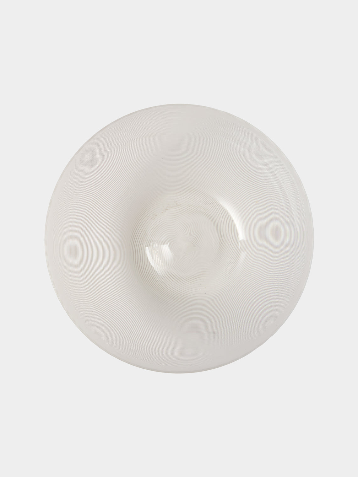 Antique and Vintage - 1960s Venini x Tapio Wirkkala Filigrana Murano Glass Bowl - White - ABASK