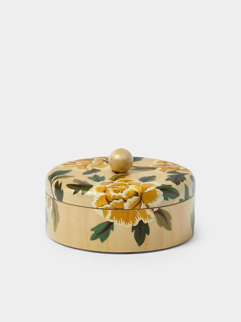 Silvia Furmanovich - Peonies Marquetry Wood Box - Multiple - ABASK - 