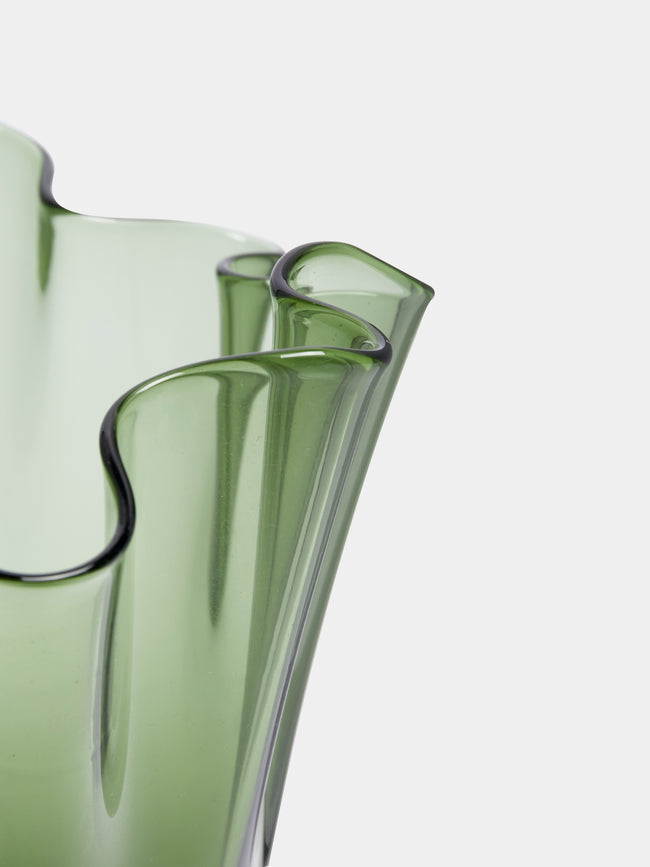 Venini - Fazzoletto Hand-Blown Murano Glass Small Vase - Yellow - ABASK