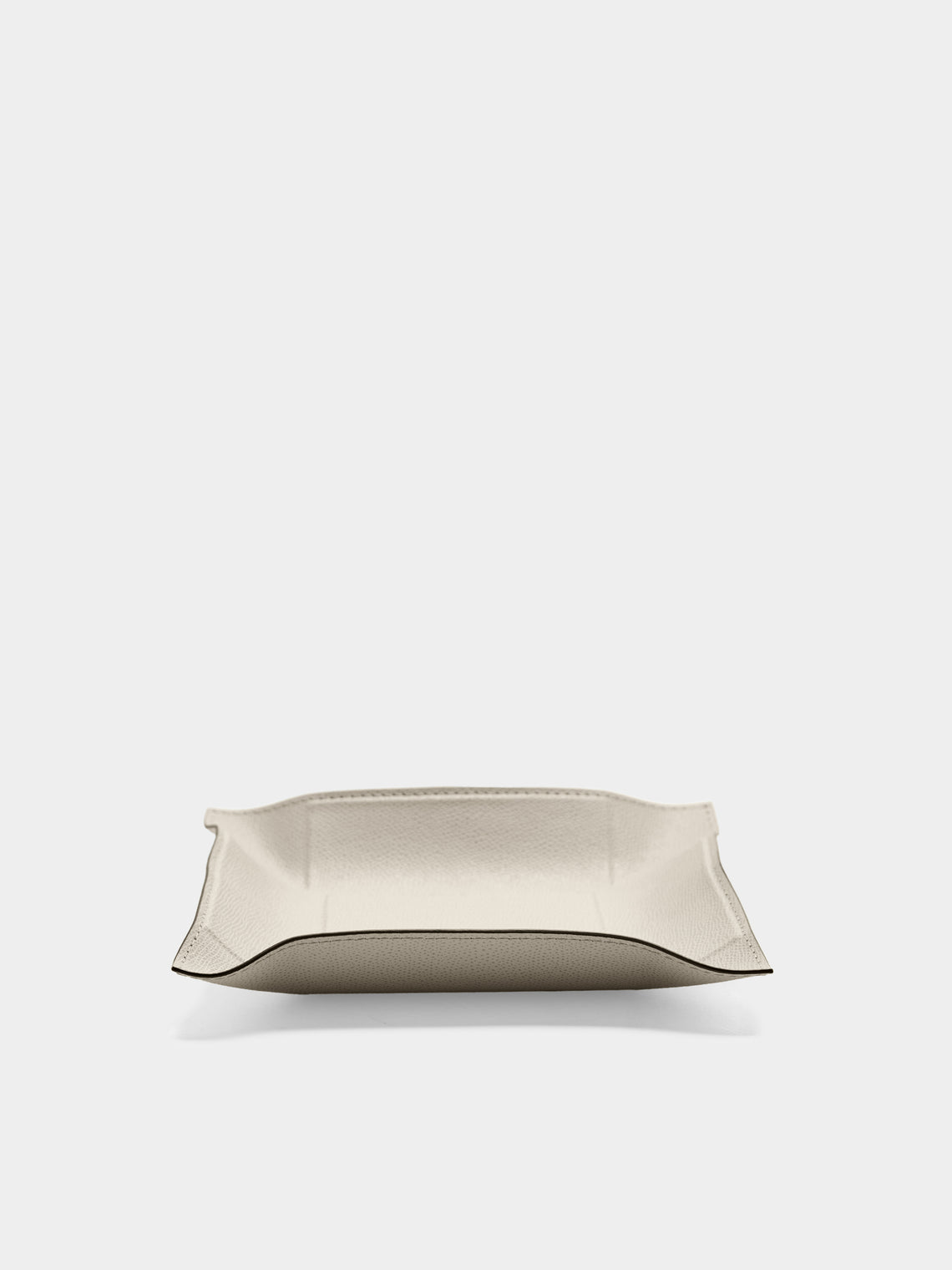 Giobagnara - Jack Leather Medium Square Valet Tray - Beige - ABASK