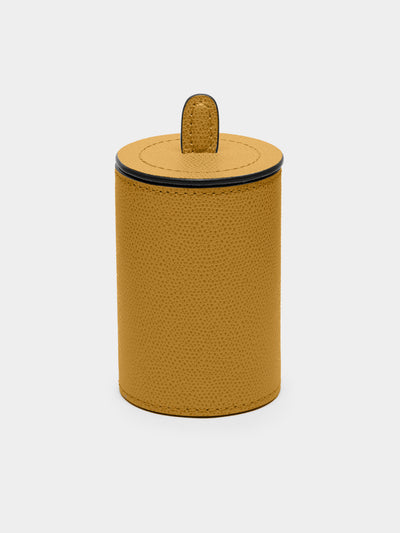 Giobagnara - Leather Cotton Buds Holder - Yellow - ABASK - 