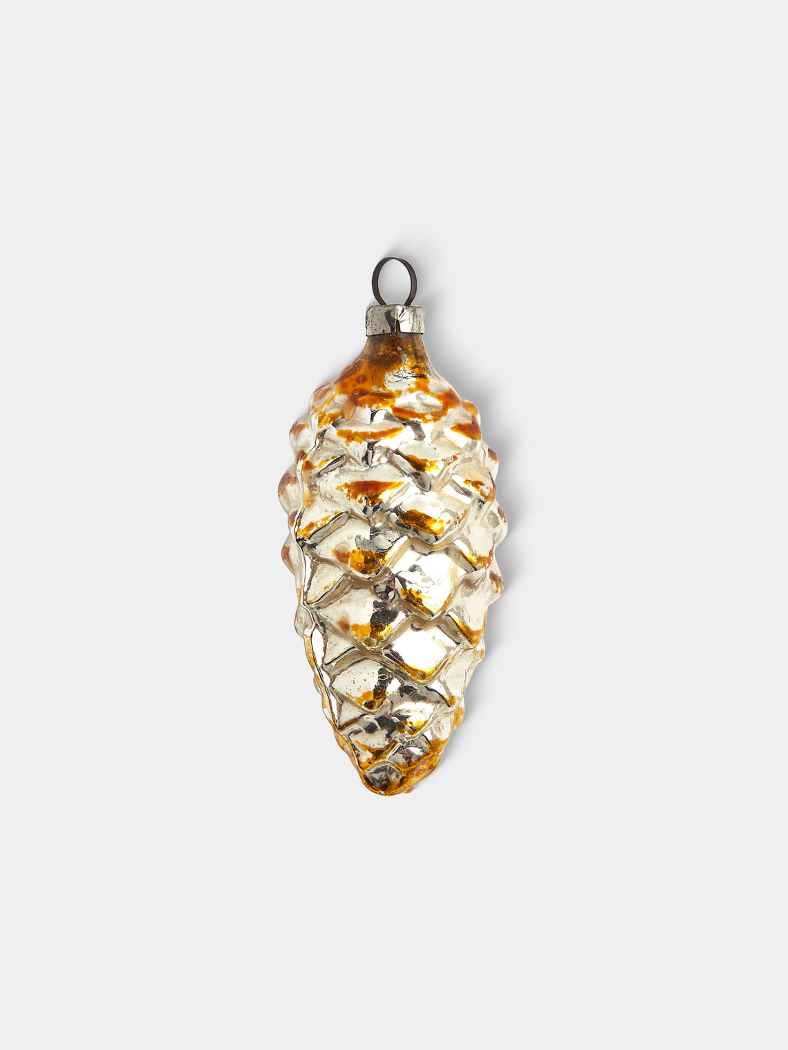Antique and Vintage - Early-20th-Century Pinecones Glass Baubles (Set of 9) - Yellow - ABASK