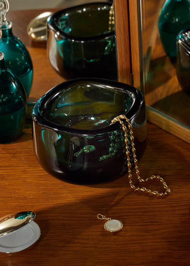 Yali Glass - Sommerso Murano Glass Bowl - Green - ABASK