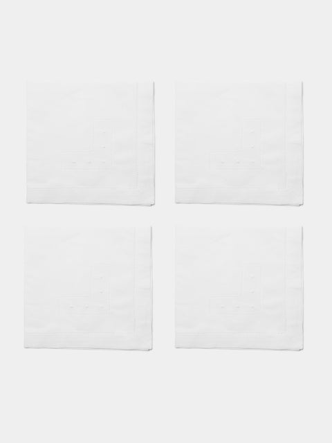 Rolande du Dreuilh Créations - Ramie Cotton Napkins (Set of 4) - White - ABASK - 