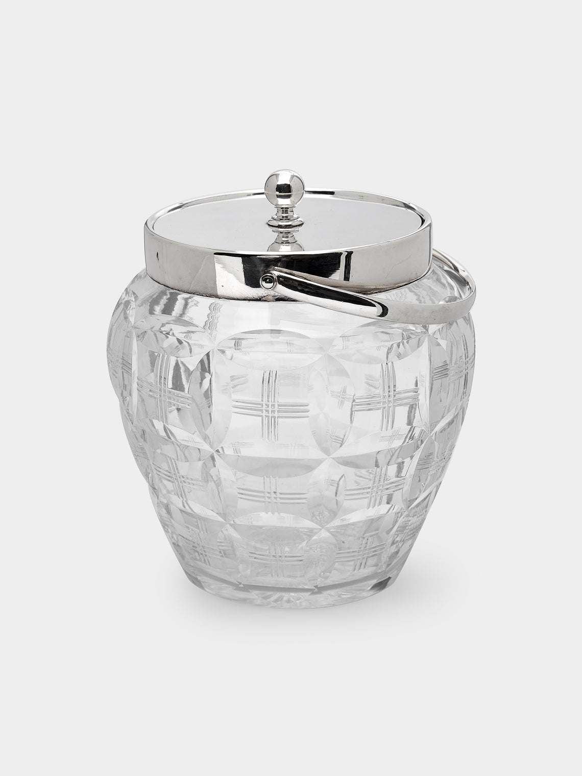 Antique and Vintage - 1940s Silver-Plated Cut Crystal Ice Bucket -  - ABASK - 