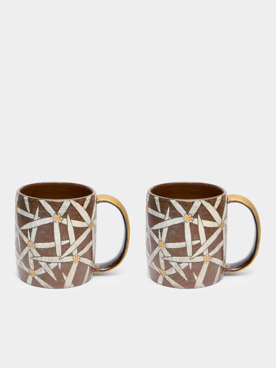 Na Yong-hwan - Wildflower Buncheong Mug (Set of 2) - Brown - ABASK 