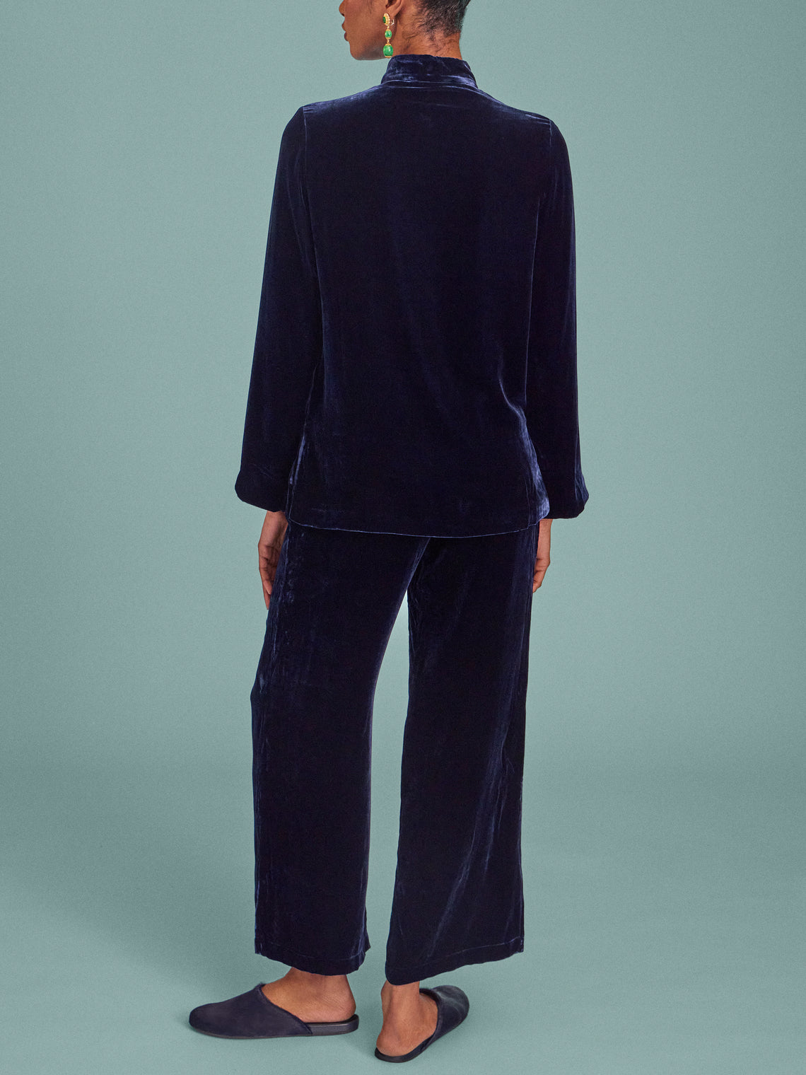 Yali Milano - Velvet Blazer | Size: S - Navy - ABASK