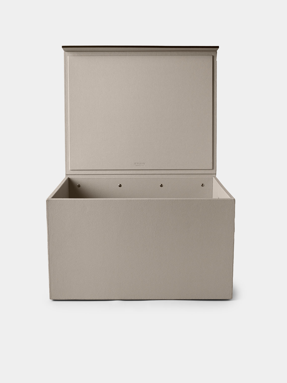 Giobagnara - Parma Leather Large Closet Box - Cream - ABASK