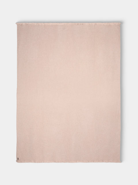 de Le Cuona - Herringbone Cashmere Throw (78.5in/2m) - Beige - ABASK - 