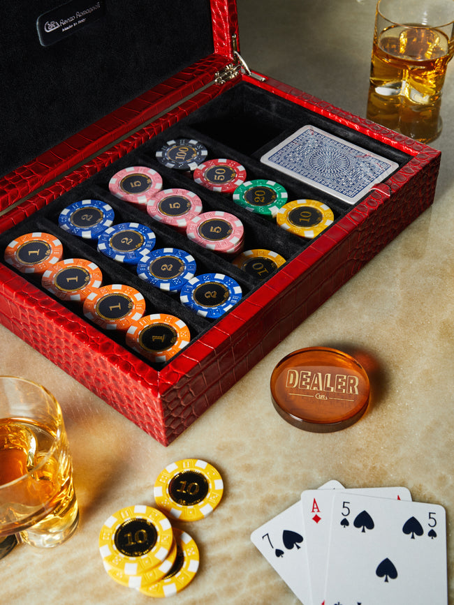 Renzo Romagnoli - Leather Medium Poker Set -  - ABASK