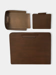 Oscar Maschera - Simone Leather Desk Set - Dark Brown - ABASK - 