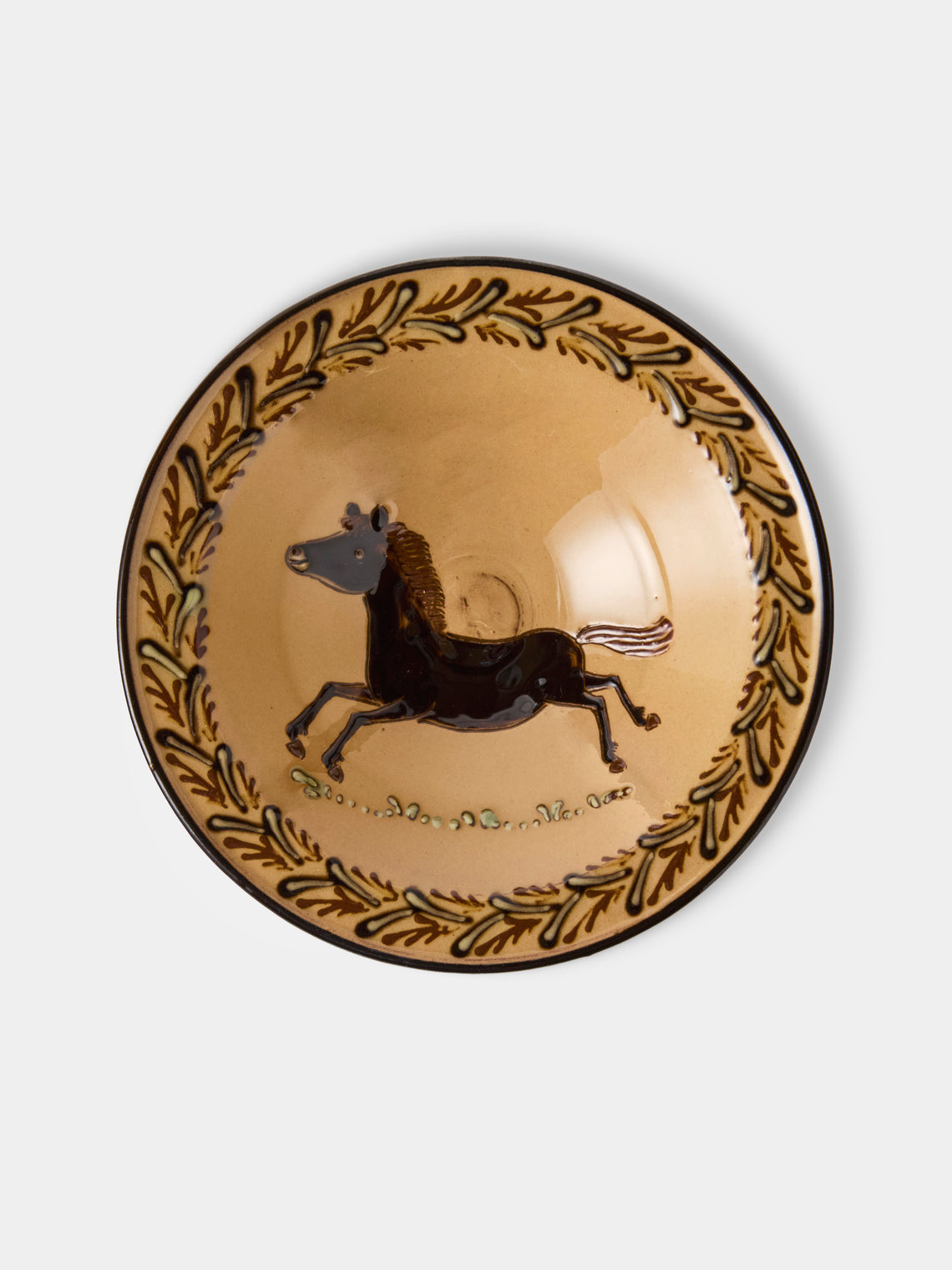 Poterie d’Évires - Animals Hand-Painted Ceramic Breakfast Bowls (Set of 4) - Cream - ABASK