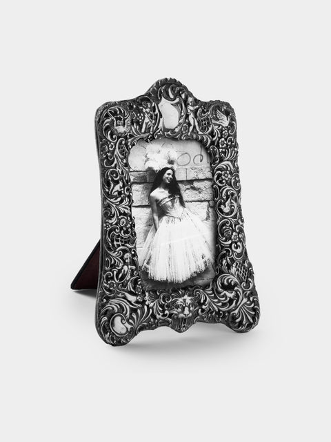 Antique and Vintage - 1899 British Chester Sterling Silver Photo Frame (4x6") - Silver - ABASK - 