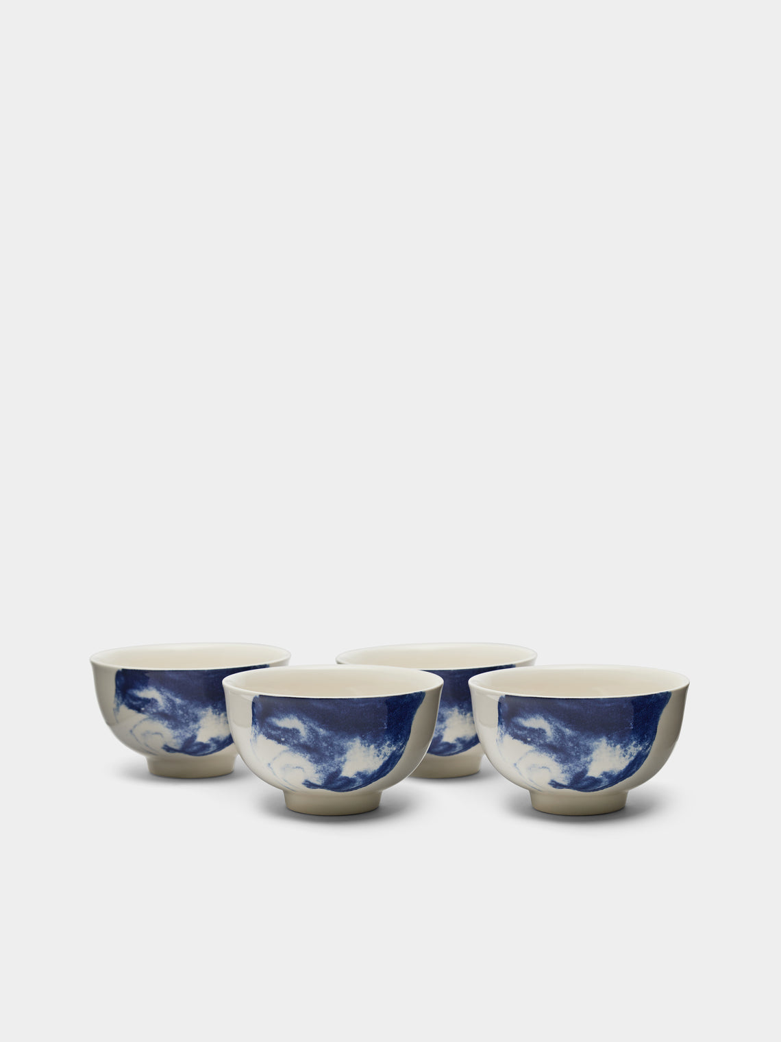 1882 Ltd. - Indigo Storm Ceramic Cups (Set of 4) - Blue - ABASK