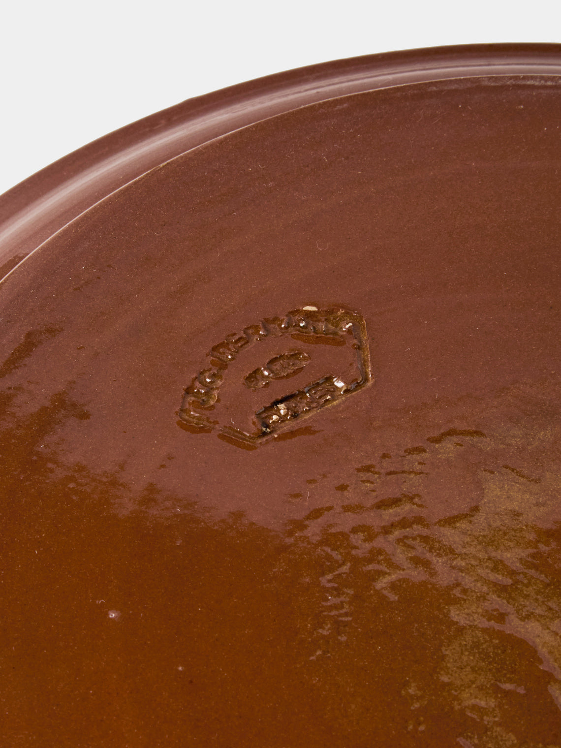 Poterie d’Évires - Sheep Hand-Painted Ceramic Round Platter - Light Brown - ABASK