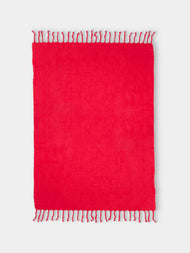 Lena Rewell - Handwoven Solid Mohair King-Size Blanket (118in/3m) - Pink - ABASK - 