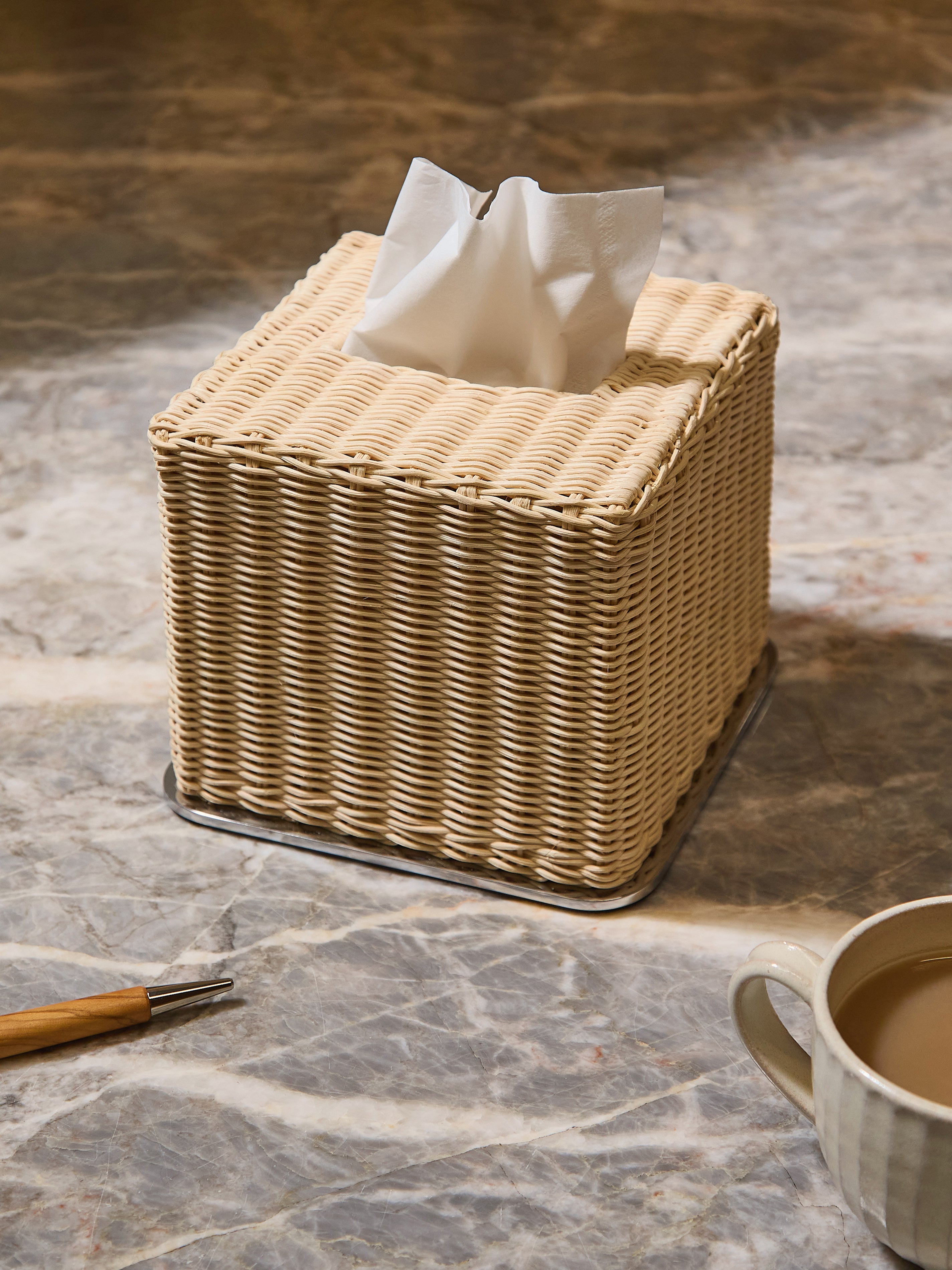 Target Rattan Tissue Box Beige Amiens Rattan Tissue Box by Giobagnara | ABASK