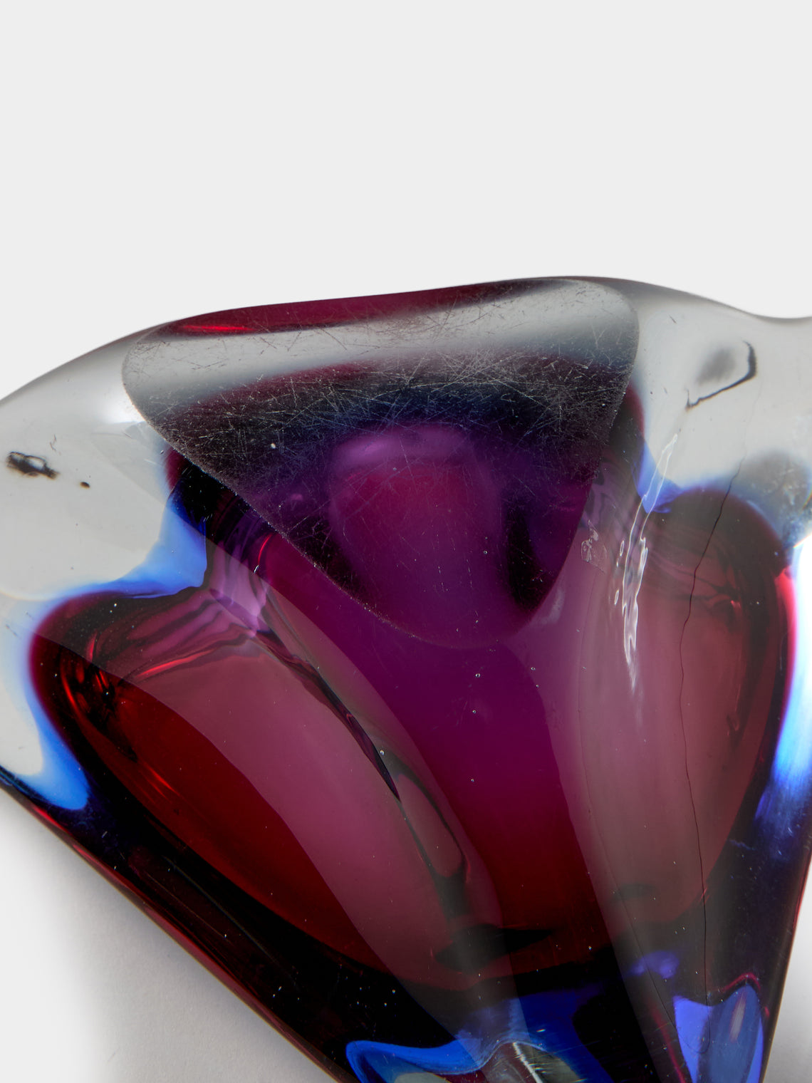 Antique and Vintage - Mid-Century Murano Glass Ashtray - Purple - ABASK