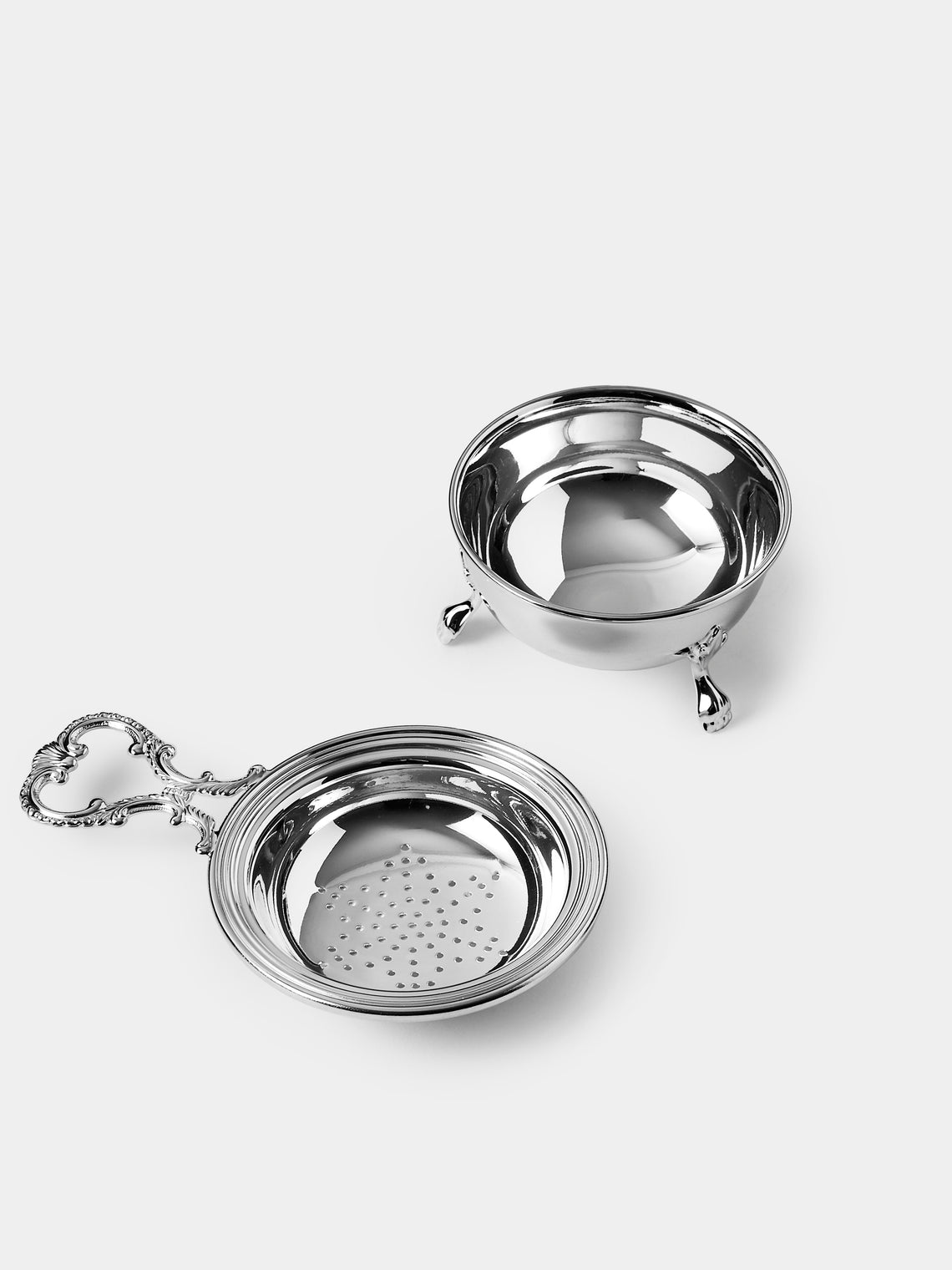 Greggio - Silver-Plated Tea Strainer - Silver - ABASK
