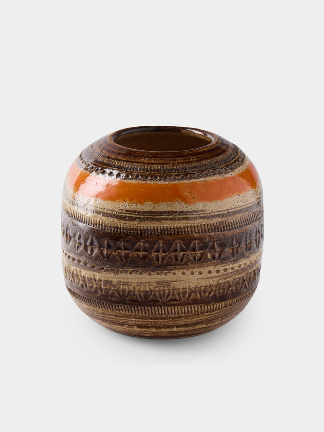 Antique and Vintage - 1960s Bitossi Sahara Ceramic Bud Vase (6in/15cm) - Green - ABASK - 