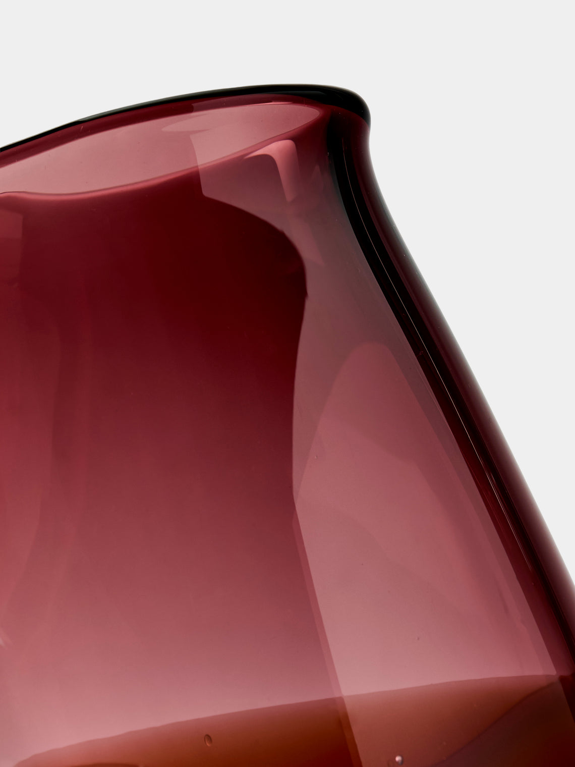 Michele Oberdieck - Archive Sheltering Sky Hand-Blown Glass Vase (11in/27.5cm) - Red - ABASK