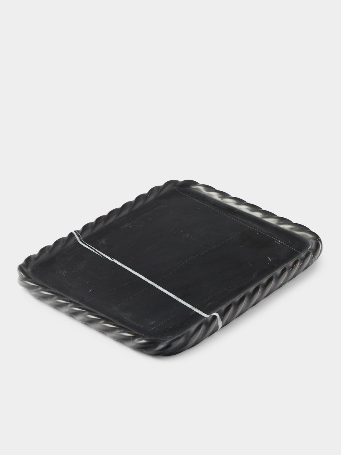 Anastasio Home - Juliet Marble Tray (9.5in/24cm) - Black - ABASK