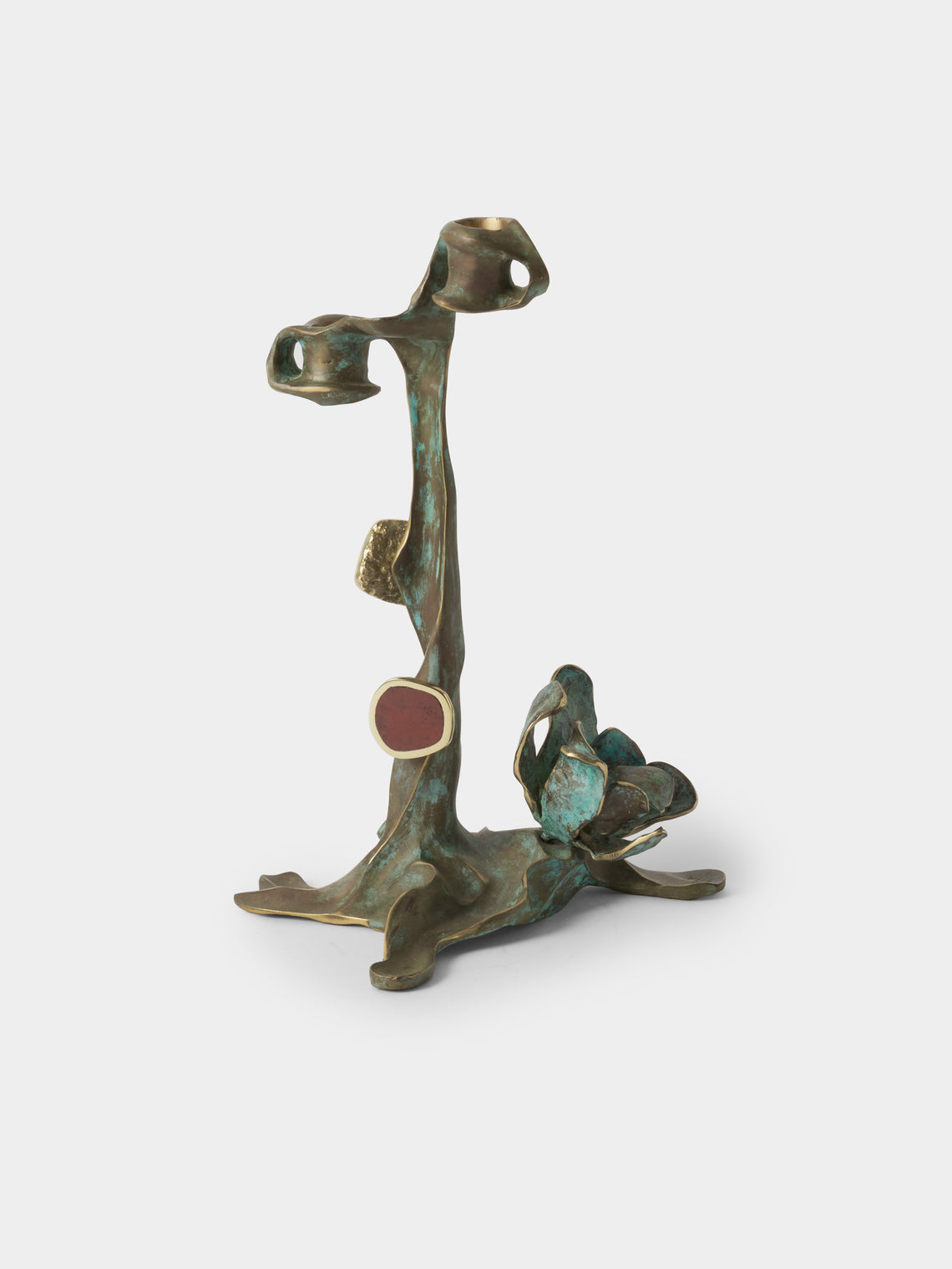 Viya - Glory Lily Brass Medium Candle Holder - Brass - ABASK - 