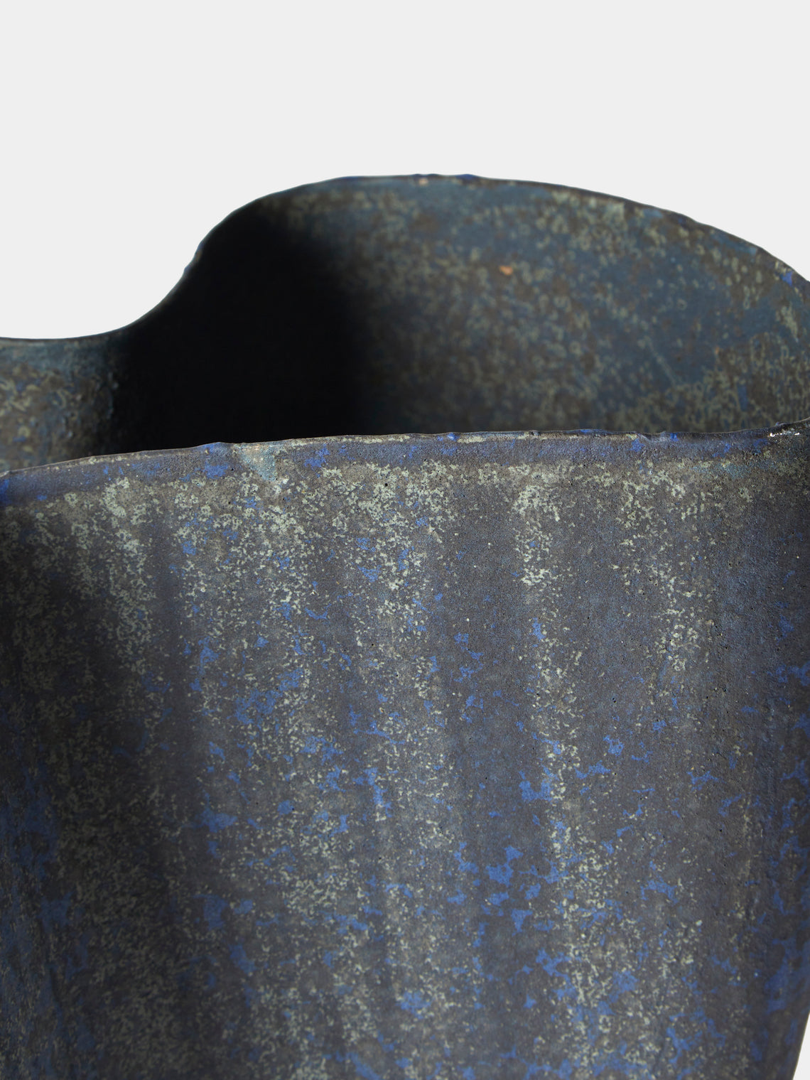 Linda Ouhbi - 26/2024 Hand-Built Stoneware Vase (19in/48cm) - Blue - ABASK