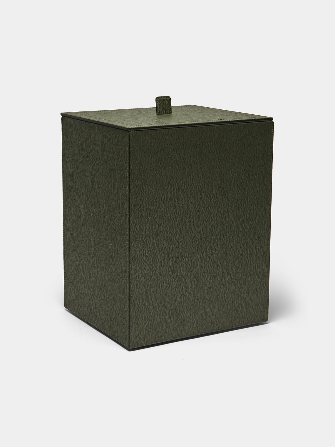 Giobagnara - Walter Leather Wastepaper Bin - Green - ABASK