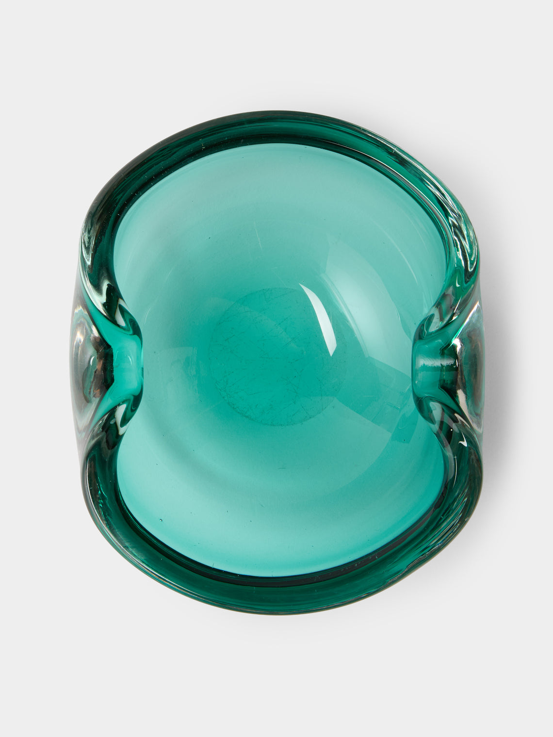 Antique and Vintage - 1970s Murano Glass Ashtray - Green - ABASK