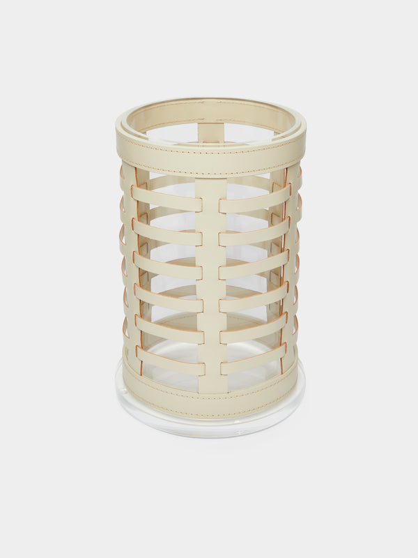 Riviere - Barcelona Water-Resistant Leather Small Hurricane Candle Holder -  - ABASK - 
