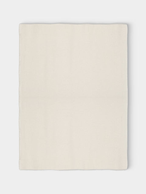 Alonpi - Region Cashmere Throw (82.5in/2.1m) - White - ABASK