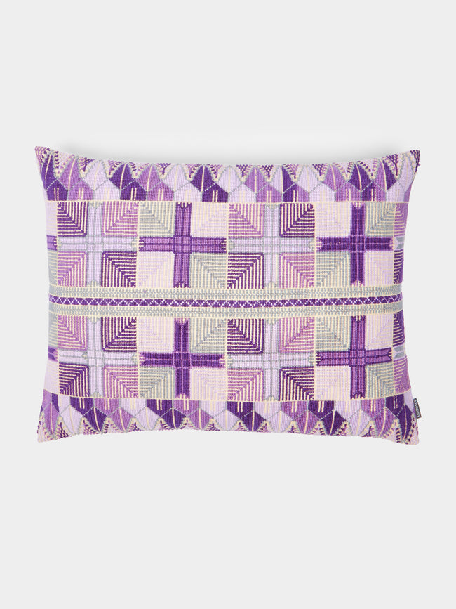 Kissweh - Ensaf Hand-Embroidered Cotton Cushion -  - ABASK - 