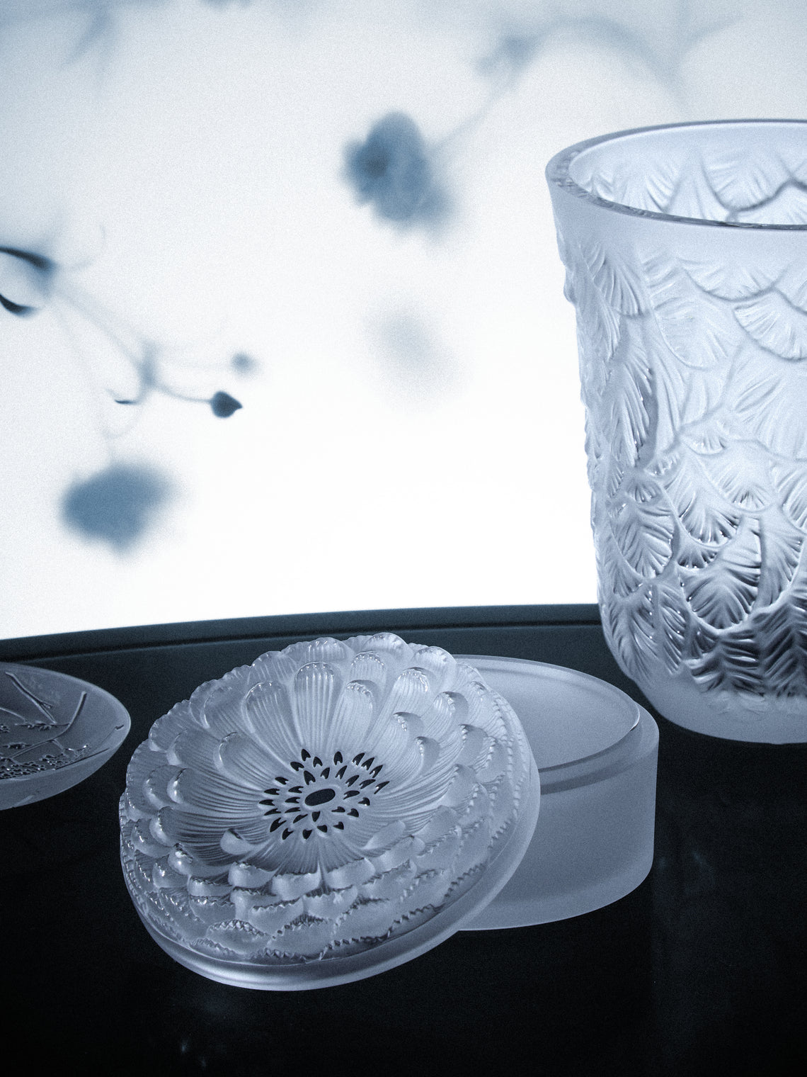 Lalique - Dahlia No. 2 Crystal Box - Clear - ABASK