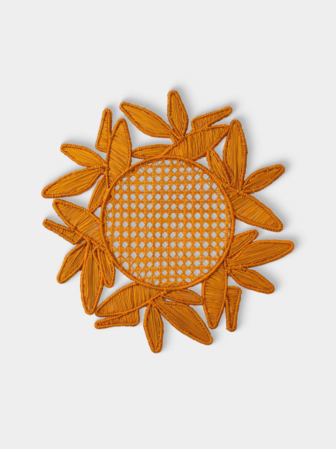 Artesanías del Atlántico - | Set of 4 | Paradise Handwoven Palm Placemats - Yellow - ABASK - 
